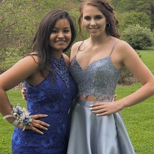 Light blue prom dress